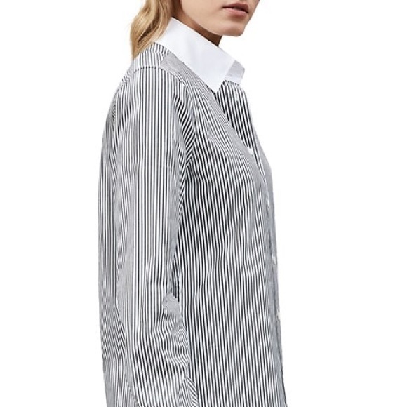 NWT Lafayette 148 NY Centennial Stripe Davitt Shirt - Picture 4 of 7